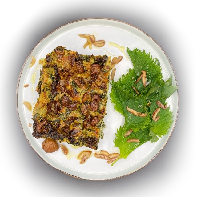 Lasagne verte aux éclats de marrons